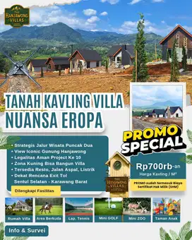 MENJUAL TANAH KAVLING NUANSA EROPA KETINGGIAN 500MDPL DI BOGOR TIMUR