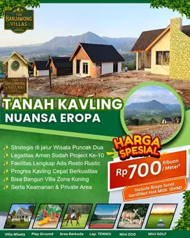 Kapan lagi punya kavling seindah ini hanya di the hanjawong villas