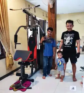 HOME GYM 1 SISI BEBAN 75 KG ALAT FITNESS BARU