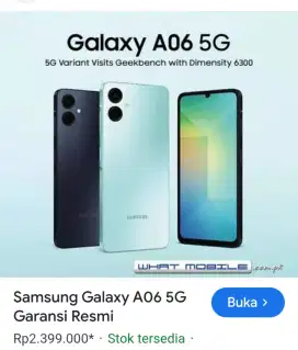 Dijual samsung A06 5G ram 6/128GB
