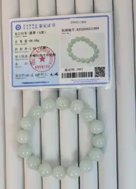 Giok Asli Grade A Bersertifikat gelang jelly hijau terang beads 13,5mm