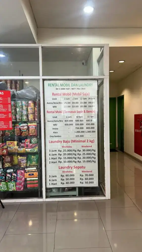 Dibutuhkan tenag bagian pelayan counter laundri dan jajanan makanan