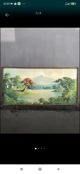 Lukisan vintage/tua /lawasan pemandangan