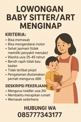 Lowongan Baby Sitter/ART