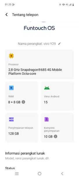 Vivo y29 belom satu bulan