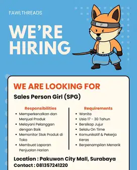 LOWONGAN SPG SURABAYA