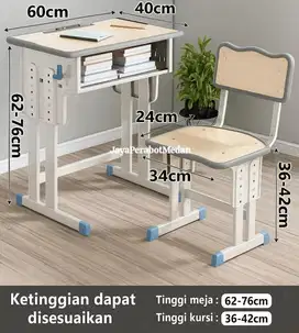 Meja belajar set kursi