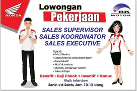 DIBUTUHKAN MARKETING MOTOR HONDA