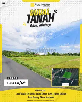 Dijual Tanah Luas di Gatak, Sukoharjo, Potensi Investasi