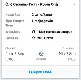 Vouchet atau tiket hotel