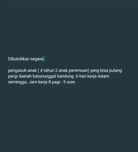 Pengasuh anak bandung
