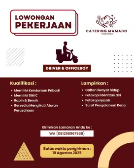 Lowongan Driver Mamado Catering