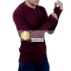 Jaket Sweater Ariel Rajut Maroon Preloved Hoodie Ariel Rajut Preloved