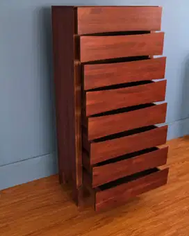 Kabinet lemari 8 laci kayu jati sisa expor