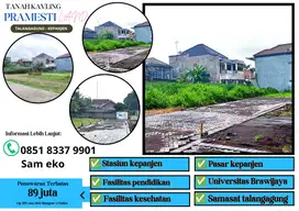 Tanah Kavling siap bangun dengan ukuran jumbo harga terjangkau