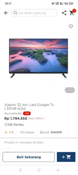 Promo tv 32 inch