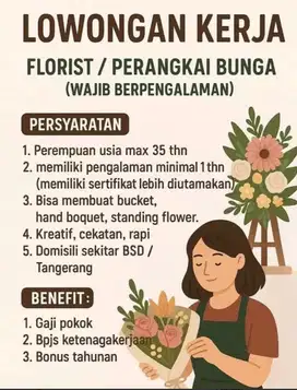 LOKER FLORIST ( WAJIB BERPENGALAMAN)