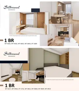 TERMURAH FREE PPN FREE FURNISHED 1BR SILKWOOD SBLAH BINUS ALAM SUTERA