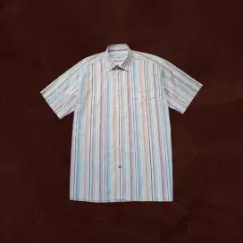 KEMEJA PENDEK MANHATTAN PELANGI, SIZE : L (LD110-112, P73)