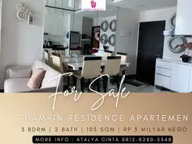 Dijual Apartement Thamrin Residences Low Floor 3BR Fully Furnished