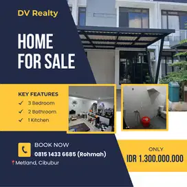 (DVB0073) DiJual Rumah 2 lantai dalam cluster Metland Transyogi