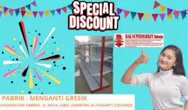 Rak minimarket Gondola dobel
