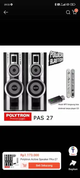 Speaker Aktif Polytron (Super Bass)