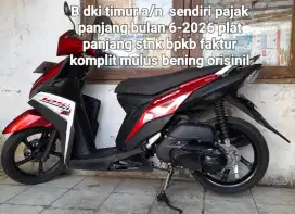 Yamaha Mio M3 2016 blue core 125 cw asli merah putih B dki timur