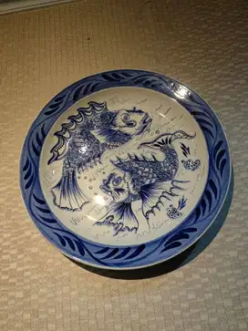 Piring Irian Motif Ikan – Ukuran Jumbo 60cm