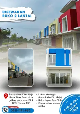 Disewakan ruko 2 lantai