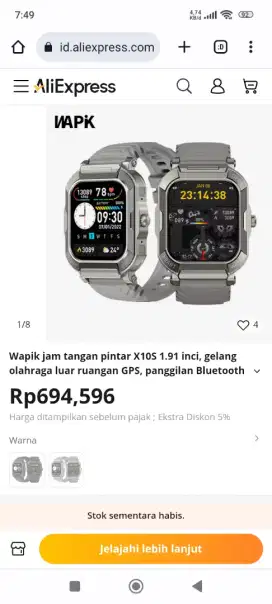 Dijual smartwatch X10s pro unit only minus cas bahan anti air,mulus