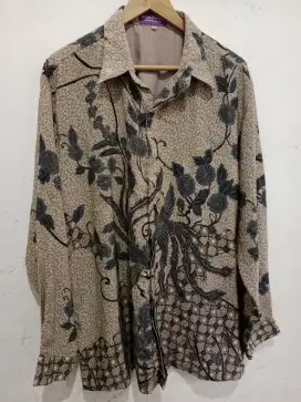 Batik sutra putih XL