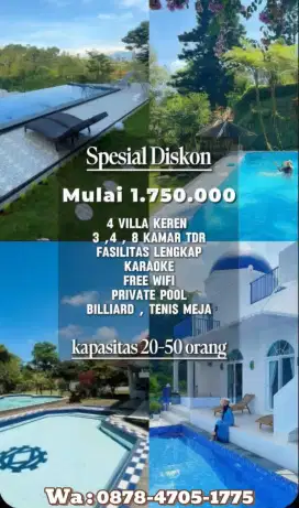 Sewa Villa di daerah puncak bogor