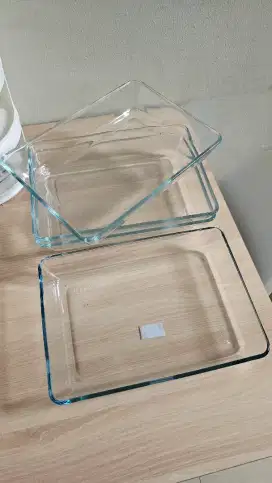 Piring oven/saji, kaca bening, 35×25 cm | IKEA