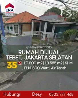 Dijual Rumah di Tebet Barat, Jakarta Selatan