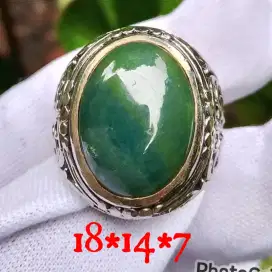 Natural ijo Garut serat bubur galian Caringin dim 18*14*7 ring alfaka