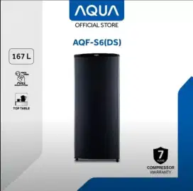 Kulkas Aqua AQF S6 buat es batu 6 Rak bekas murah layak pakai
