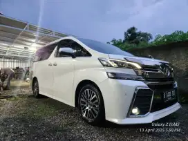 TOYOTA VELLFIRE 2.4 ZG ALLES 2015 PUTIH LOW KILOMETER