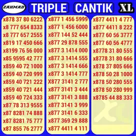 XL-C) NOCAN XL Triple kartu perdana nomor cantik 888 999 seri murah