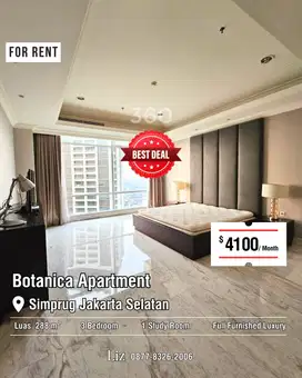 Disewa Apartemen Botanica Simprug 3+1BR Uk 288m2 Furnished at Jaksel