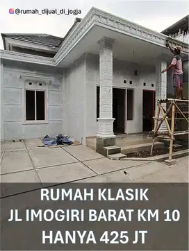 Rumah Dijual dekat Kampus UAD di Jl Imogiri Barat KM 10 Proses Bangun