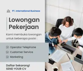 Dibutuhkan lowongan pekerjaan secepatnya
