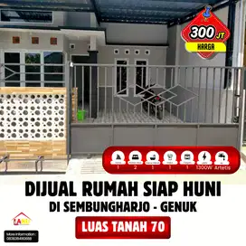 Dijual Rumah Murah Siap Huni di Sembungharjo Genuk Luas 70