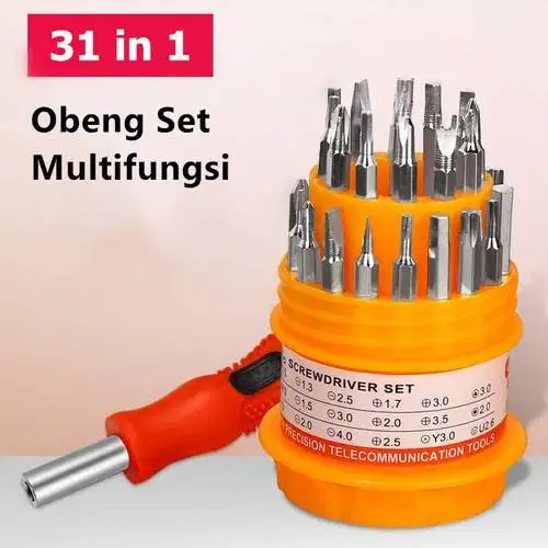 Obeng Set 31 in 1 Obeng Multi Fungsi