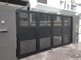 Pintu pager gerbang garasi model terbaru perforated