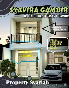 rumah 2 lantai dengan lokasi asri dijual murah diperumahan syariah