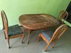 Set Meja Makan Jati