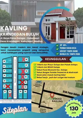 TANAH KAVLING STRATEGIS BULUH KRANDEGAN KEBONSARI