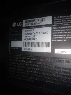 LG tv LED 24inch tv ny aja batangan blm digital