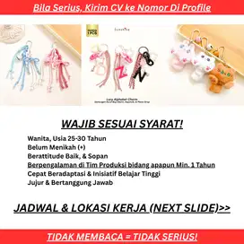 LOWONGAN DIBUTUHKAN SEGERA! TIM PRODUKSI WANITA USIA 25-30 TAHUN!